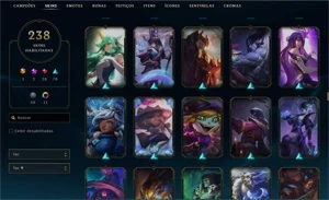 Conta diamante 2 / 238 skins / todos campeões - League of Legends LOL