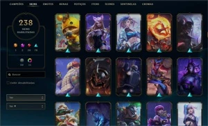Conta diamante 2 / 238 skins / todos campeões - League of Legends LOL