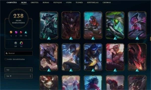 Conta diamante 2 / 238 skins / todos campeões - League of Legends LOL