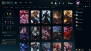 Conta Main Com 10 Míticas 8 Gemas 315 Skins - League of Legends LOL