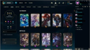 Conta Main Com 10 Míticas 8 Gemas 315 Skins - League of Legends LOL