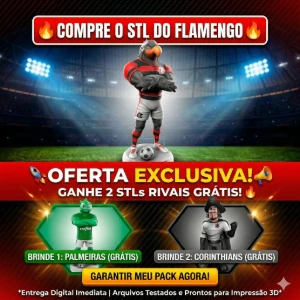 Stl Flamengo + 2 Brindes - Gratis! - Impressão 3D e STL