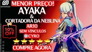 Genshin Impact conta ayaka+Cortadora da Neblina AR10