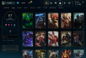 Conta Lol Full Acesso - Lvl 251 - 67 Skins - 130+ Campeões - League of Legends