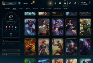 Conta Lol Full Acesso - Lvl 251 - 67 Skins - 130+ Campeões - League of Legends