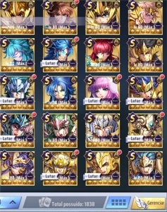 Conta Saint Seiya Awakening Servidor A6 Aries SSA