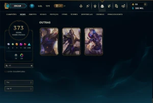 Ouro 1 com TODOS os Champs e 373 Skins ( MONO SUP ) - League of Legends LOL