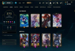Ouro 1 com TODOS os Champs e 373 Skins ( MONO SUP ) - League of Legends LOL