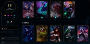 CONTA LOL / LVL 121/ 38 FREE SKINS/ B4 RANKED/ DESAPEGO - League of Legends