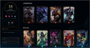 CONTA LOL / LVL 121/ 38 FREE SKINS/ B4 RANKED/ DESAPEGO - League of Legends