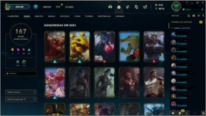 Conta nv 163, Prata IV, Muitas skins, chromas, maestrias. - League of Legends LOL