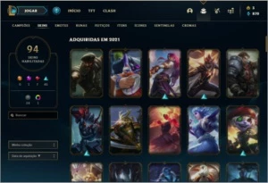 Conta League of Legends ( PLATINA 3) LOL