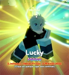 Conta c/ Lucky Lv1 Anime Adventures Roblox