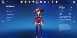 Conta AR21 com Ayaka, Mona e Keqing - Genshin Impact
