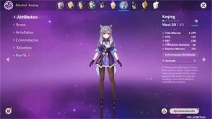 Conta AR21 com Ayaka, Mona e Keqing - Genshin Impact