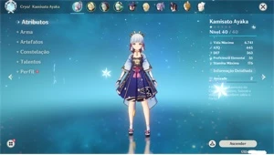 Conta AR21 com Ayaka, Mona e Keqing - Genshin Impact