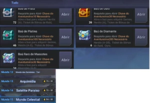 V>Conta Grand Chase Mobile Level 174 + Skins + 10k Gemas