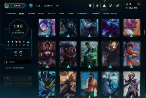 Platina 2 com TODOS os Champs e 199 Skins ( JG / MID / ADC ) - League of Legends LOL