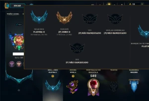 Platina 2 com TODOS os Champs e 199 Skins ( JG / MID / ADC ) - League of Legends LOL