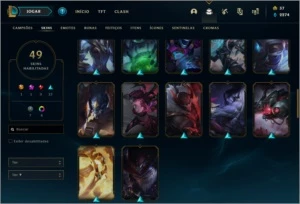 Conta D1 sem md10 feita, 135 champs 49 skins - League of Legends LOL