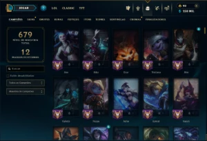 Prata 3 com TODOS os Champs e 181 Skins ( MAIN ADC ) - League of Legends LOL