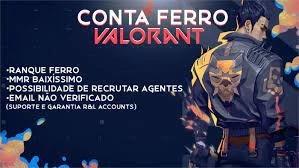 Conta Valorant Sem Golpe Ferro 3 smurf