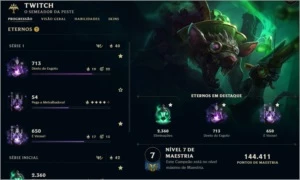 CONTA LOL PLAT / LVL 270 / 200SKINS / FALTANDO 22 CHAMPS - League of Legends