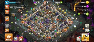 conta clash of clans lvl 147 CV 15 bem estruturada