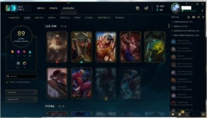 Conta Lv 57 Ouro IV diversas skins - League of Legends LOL