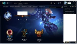 Conta Lv 57 Ouro IV diversas skins - League of Legends LOL