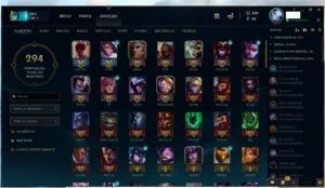 Conta Lv 57 Ouro IV diversas skins - League of Legends LOL