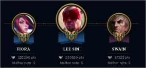 Conta Lv 57 Ouro IV diversas skins - League of Legends LOL