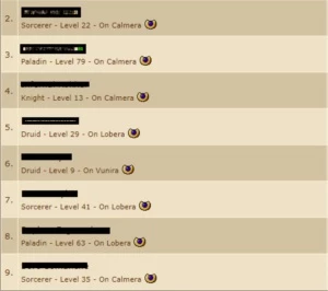PALADIN 79 EM CALMERA E 63 EM LOBERA - Tibia