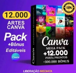 +12.000 Posts Prontos Canva - Vários Nichos + BRINDE