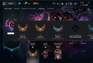Prata 1 com TODOS os Champs e 356 Skins ( JG / SUP ) - League of Legends LOL