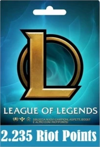Cartão League Of Legends LoL - 2235 Riot Points Br