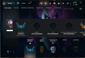 Platina 2 com 30 Champs e 7 Skins + 1 Fragmento - League of Legends LOL