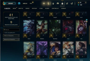 Platina 2 com 30 Champs e 7 Skins + 1 Fragmento - League of Legends LOL