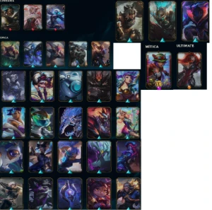 VConta League of Legends + Level 171 + 90 Skins + 107 Emotes LOL