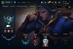 VConta League of Legends + Level 171 + 90 Skins + 107 Emotes LOL