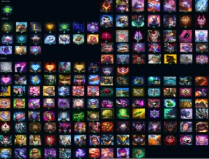 VConta League of Legends + Level 171 + 90 Skins + 107 Emotes LOL