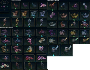VConta League of Legends + Level 171 + 90 Skins + 107 Emotes LOL