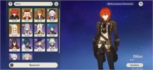 Genshin ar28 Childe, Diluc, Qiqi, Klee outros4* - Genshin Impact