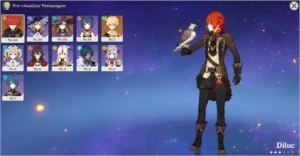 Diluc + Mona AR30 (6644 cristais + 26 dias de benção) / NA - Genshin Impact