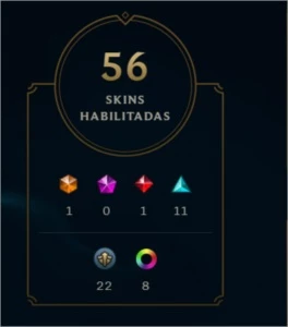 Conta LOL Platina 4 com 56 skins - League of Legends