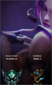 Conta LOL Platina 4 com 56 skins - League of Legends