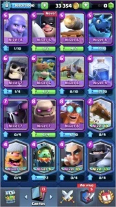CONTA CR COM 5000 TROFÉUS, 35K GOLD E VARIAS LENDÁRIAS! - Clash Royale