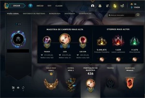 CONTA GOLD1 273 SKINS + CONTA VALORANT - League of Legends LOL