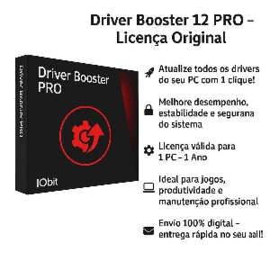 Iobit Driver Booster 12 Pro - 1 mês - Softwares e Licenças