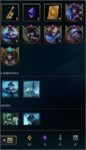 Conta League of Legends Gold LOL